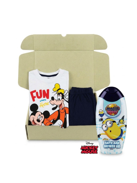 Trenýrkárna Chlapčenská darčeková sada pyžamo Mickey a sprchovací gél Mimoni