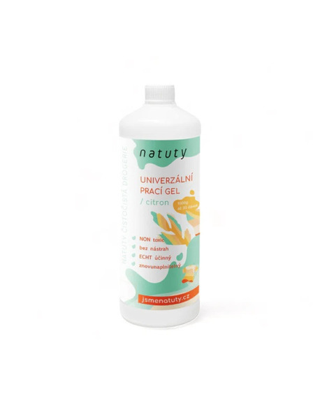 Natuty Prací gél Natuty univerzálny s vôňou citrónu 1000 ml