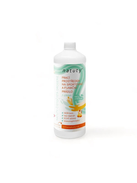 Natuty Prací gél Natuty na športové a funkčné prádlo s vôňou citrónu 1000 ml