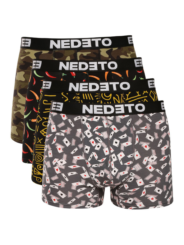 Nedeto Sada štyroch - pánske boxerky Nedeto viacfarebné