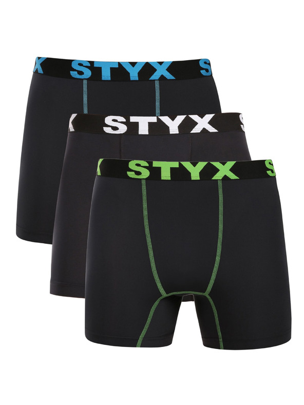 Styx Sada troch - pánske funkčné boxerky Styx čierne
