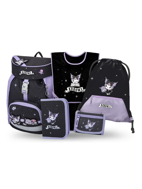 BAAGL  BAAGL SET 5 Airy Kuromi Fortune Dream: batoh, penal, vrecko, zástera, peňaženka GRS