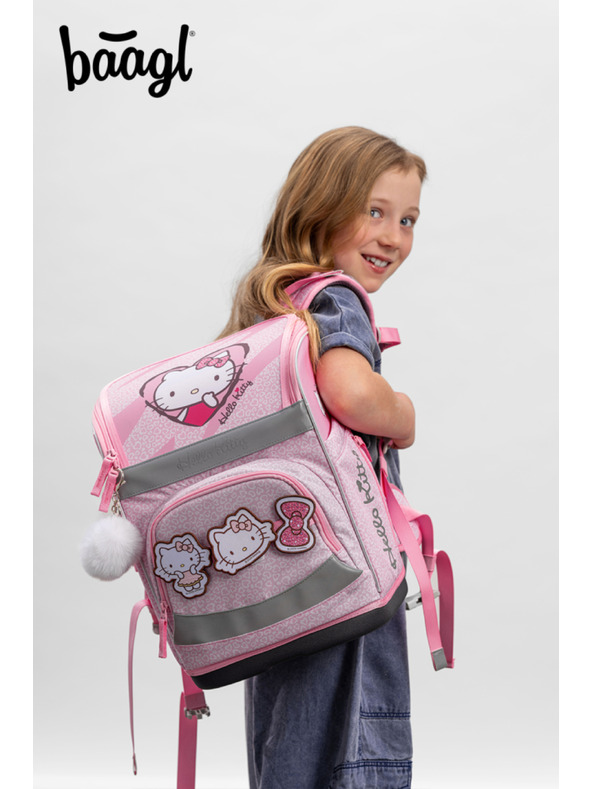 BAAGL  BAAGL Školská aktovka Zippy Plus Hello Kitty Sweet Leopard GRS