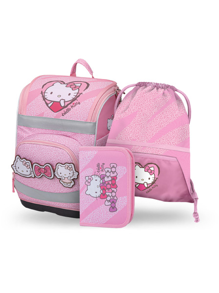 BAAGL  BAAGL SET 3 Zippy Plus Hello Kitty Sweet Leopard: aktovka, penal, vrecko GRS