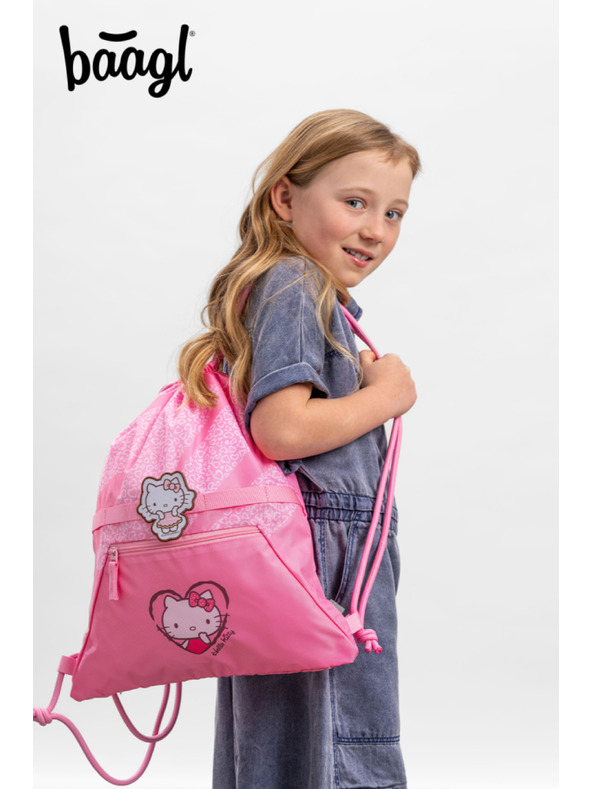 BAAGL  BAAGL SET 5 Zippy Plus Hello Kitty Sweet Leopard: aktovka, penal, vrecko, zástera, peňaženka GRS