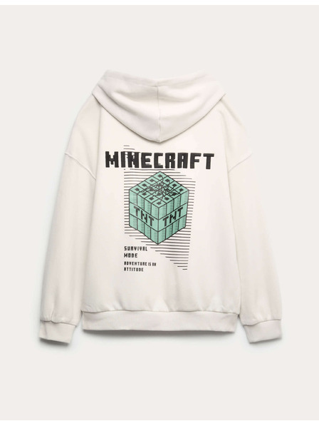 Marks & Spencer Mikina s vysokým podielom bavlny a grafikou Minecraft™ (6–16 rokov) Marks & Spencer krémová