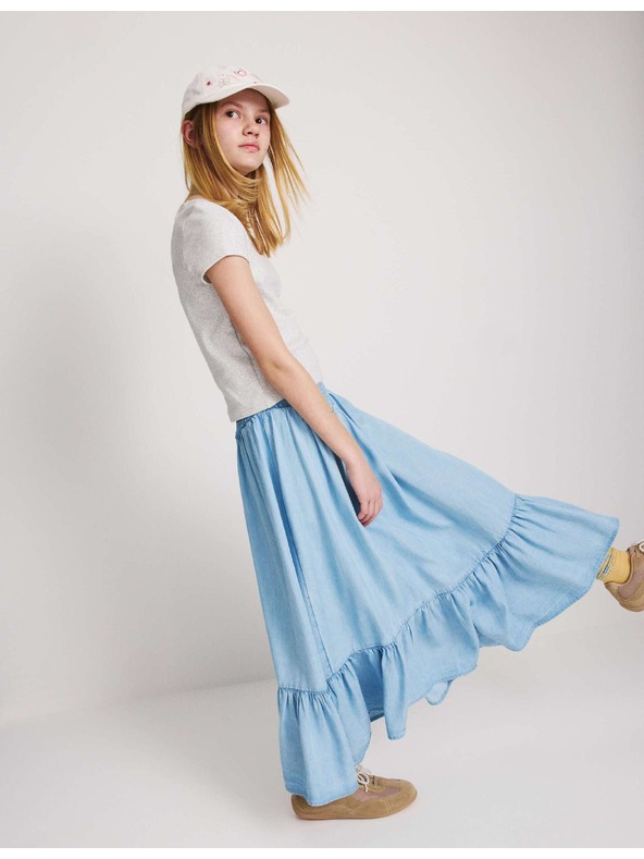Marks & Spencer Žerzejová maxi sukňa áčkového strihu (6–16 rokov) Marks & Spencer námornícka modrá