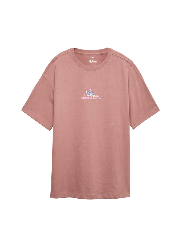 Marks & Spencer Tričko Lilo & Stitch™ z čistej bavlny (6–16 rokov) Marks & Spencer hnedá