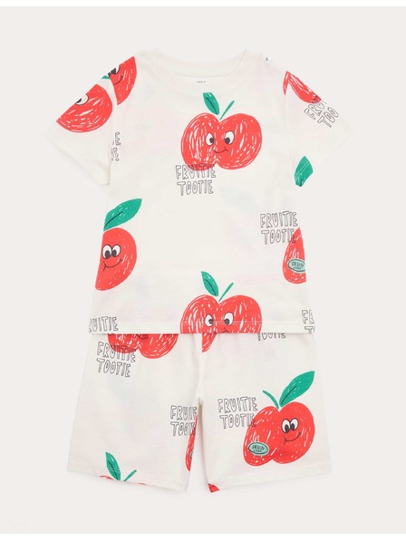 Marks & Spencer Pyžamo s motívom jabĺk, z čistej bavlny (1–8 rokov) Marks & Spencer smotanová