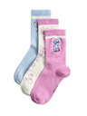 Marks & Spencer Ponožky Lilo & Stitch™, sada 3 párov (6 malé – 7 veľké) Marks & Spencer ružová