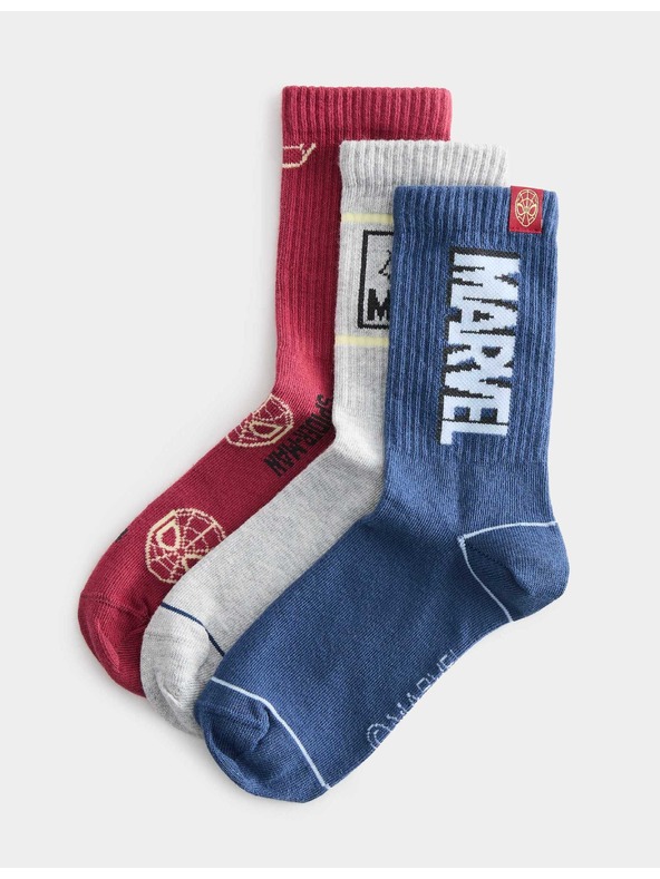 Marks & Spencer Ponožky Spider-Man™ s vysokým podielom bavlny, 3 páry Marks & Spencer červená