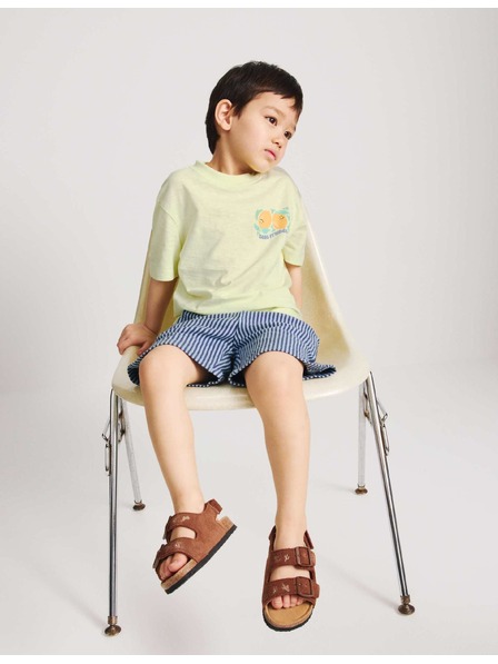 Marks & Spencer 2dielny outfit tričká a šortek z čistej bavlny (2–8 rokov) Marks & Spencer žltá