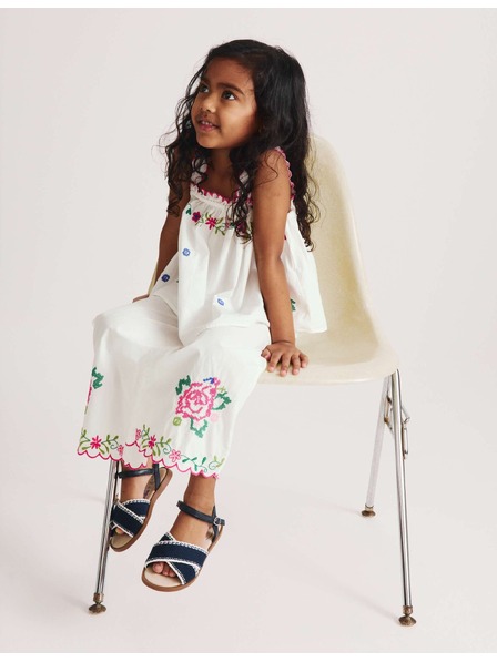 Marks & Spencer Dvojdielny vyšívaný outfit z čistej bavlny (2–10 rokov) Marks & Spencer béžová