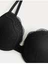 Marks & Spencer Čipková push-up dekoltová podprsenka Jasmine s kosticami, (vel. A–E) Marks & Spencer čierna