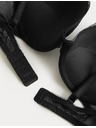 Marks & Spencer Čipková push-up dekoltová podprsenka Jasmine s kosticami, (vel. A–E) Marks & Spencer čierna