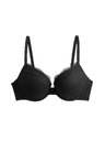 Marks & Spencer Čipková push-up dekoltová podprsenka Jasmine s kosticami, (vel. A–E) Marks & Spencer čierna