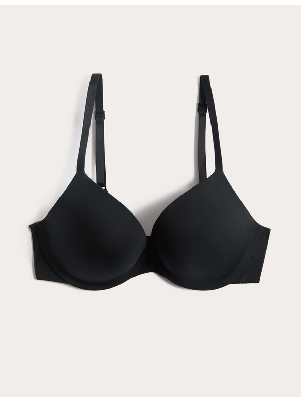 Marks & Spencer Neviditeľná Body Invisibles™ dekoltová push-up podprsenka s kosticami, (A–E) Marks & Spencer čierna
