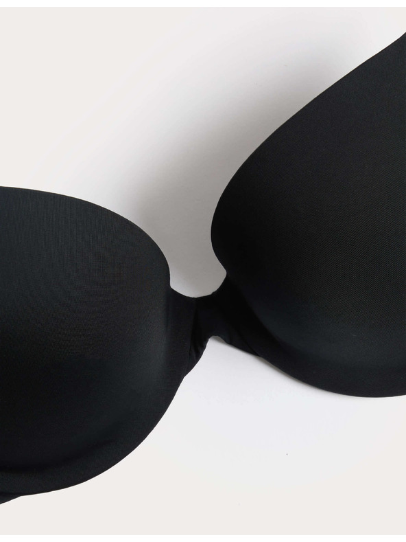 Marks & Spencer Neviditeľná Body Invisibles™ dekoltová push-up podprsenka s kosticami, (A–E) Marks & Spencer čierna