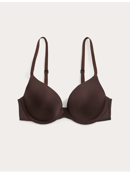 Marks & Spencer Neviditeľná Body Invisibles™ dekoltová push-up podprsenka s kosticami, (A–E) Marks & Spencer hnedá