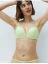 Marks & Spencer Čipková push-up dekoltová podprsenka Ida s kosticami (A–E) Marks & Spencer zelená