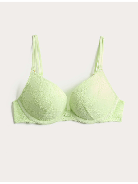 Marks & Spencer Čipková push-up dekoltová podprsenka Ida s kosticami (A–E) Marks & Spencer zelená