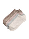 Marks & Spencer Balení 5 super mäkkých rebrovaných krátkych ponožiek Trainer Liners™ Marks & Spencer béžová