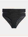 Marks & Spencer Balení 3 neviditeľných Body Invisibles™ čipkovaných brazílskych nohavičiek Marks & Spencer čierna