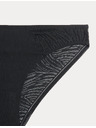 Marks & Spencer Balení 3 neviditeľných Body Invisibles™ čipkovaných brazílskych nohavičiek Marks & Spencer čierna