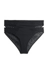 Marks & Spencer Balení 3 neviditeľných Body Invisibles™ čipkovaných brazílskych nohavičiek Marks & Spencer čierna