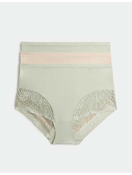 Marks & Spencer Nohavičky do pása Body Soft™, sada 3 ks Marks & Spencer zelená