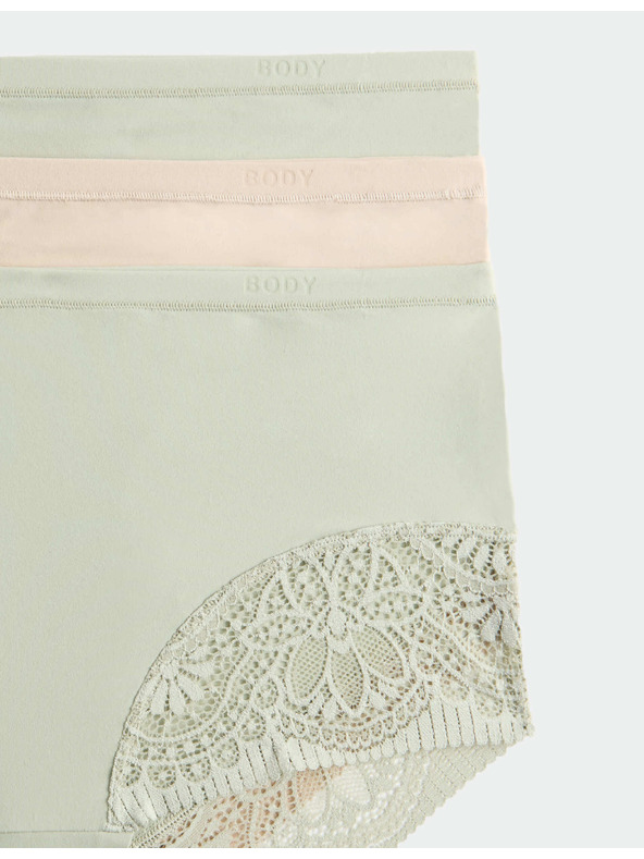 Marks & Spencer Nohavičky do pása Body Soft™, sada 3 ks Marks & Spencer zelená
