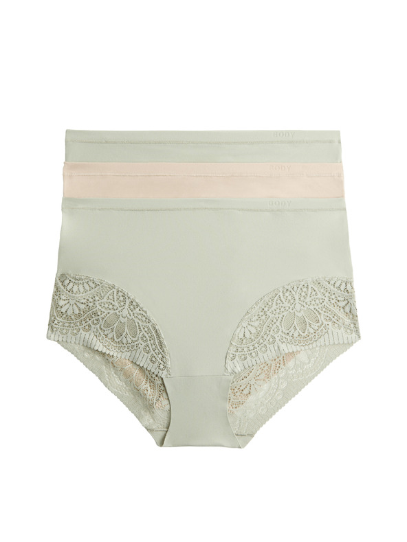Marks & Spencer Nohavičky do pása Body Soft™, sada 3 ks Marks & Spencer zelená