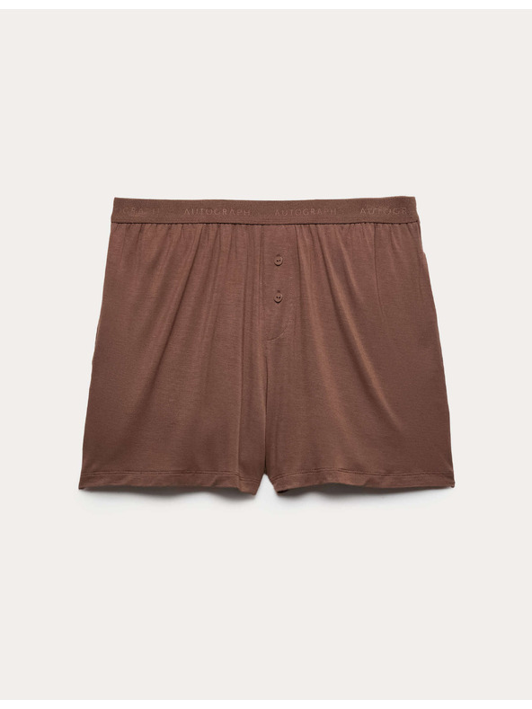 Marks & Spencer Pyžamové šortky s ozdobnými gombíkmi Marks & Spencer hnedá