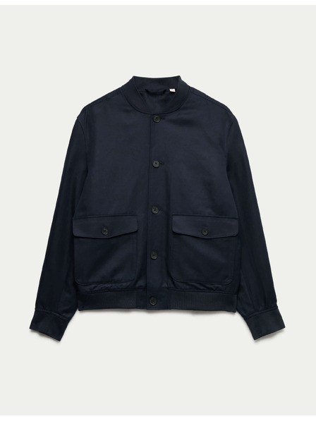 Marks & Spencer Bomber zo zmesi bavlny Marks & Spencer modrá