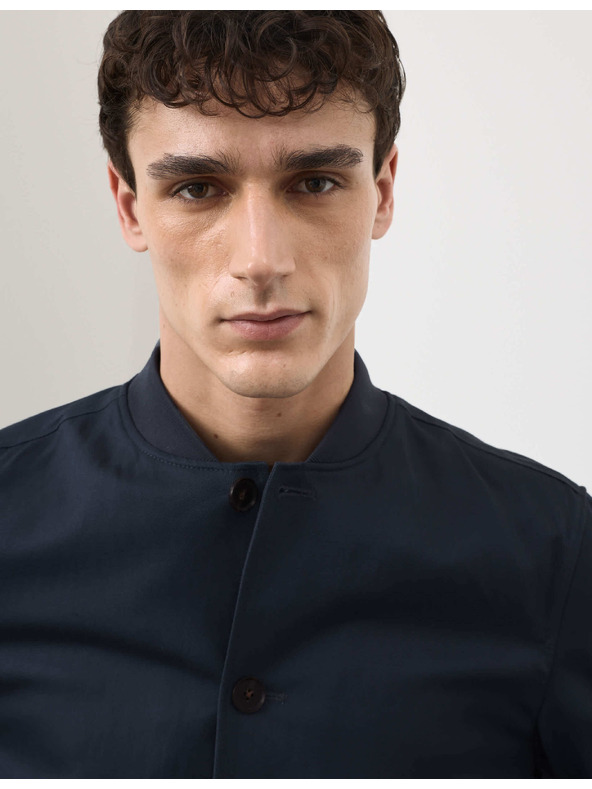 Marks & Spencer Bomber zo zmesi bavlny Marks & Spencer modrá