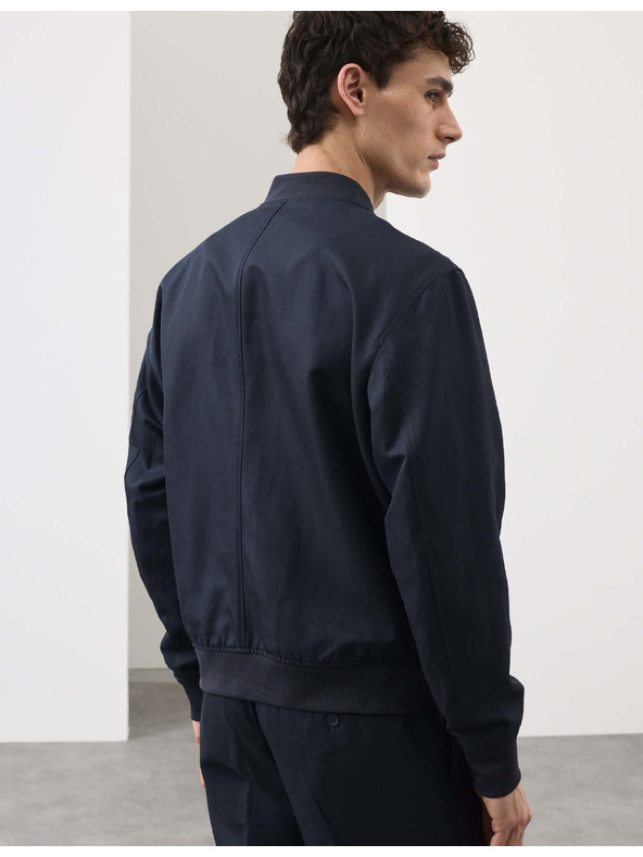 Marks & Spencer Bomber zo zmesi bavlny Marks & Spencer modrá