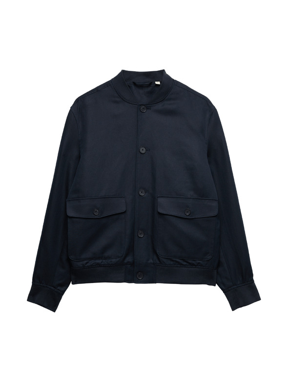 Marks & Spencer Bomber zo zmesi bavlny Marks & Spencer modrá