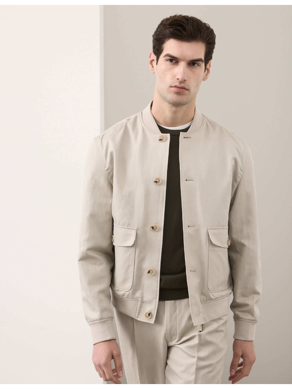 Marks & Spencer Bomber zo zmesi bavlny Marks & Spencer béžová