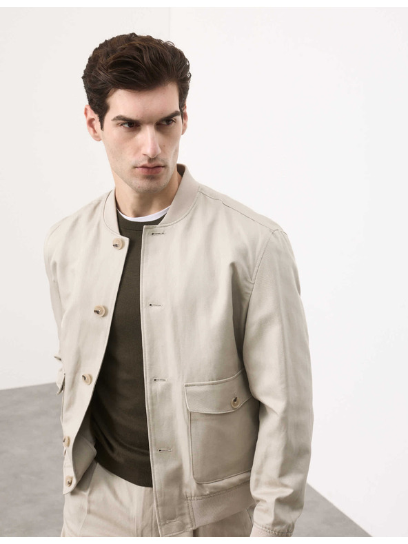 Marks & Spencer Bomber zo zmesi bavlny Marks & Spencer béžová