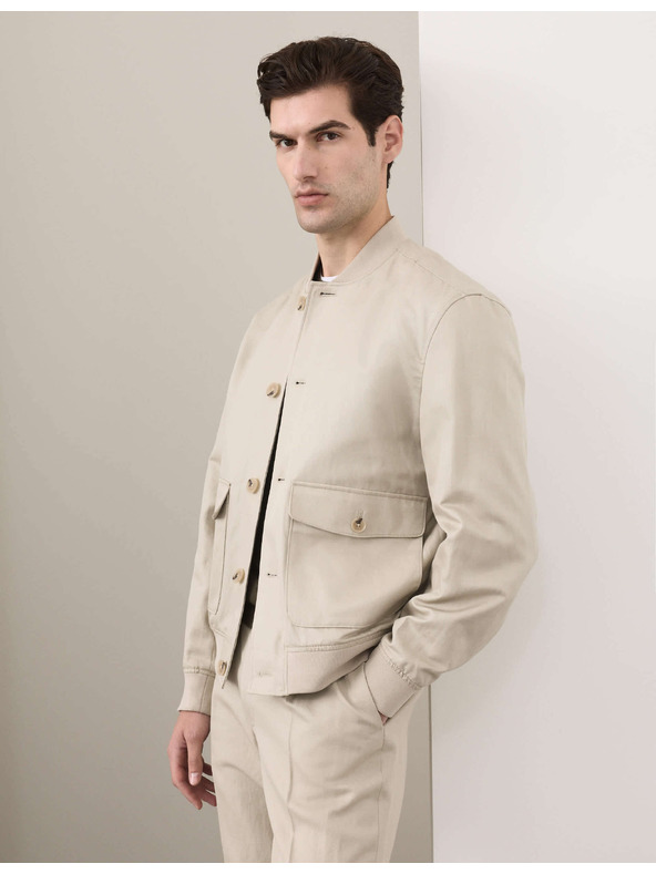 Marks & Spencer Bomber zo zmesi bavlny Marks & Spencer béžová