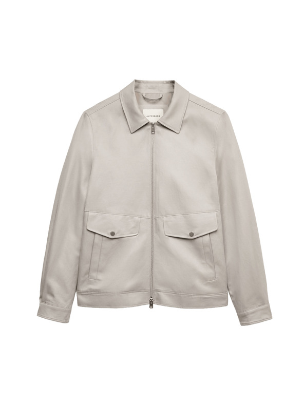 Marks & Spencer Bunda typu Harrington, vysoký podiel bavlny Marks & Spencer šedá