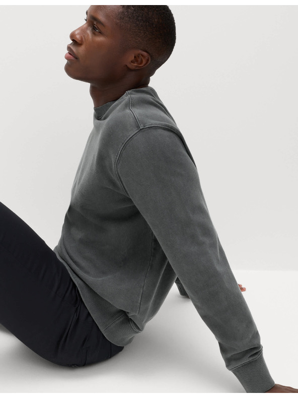 Marks & Spencer Farbená mikina z čistej bavlny Marks & Spencer šedá