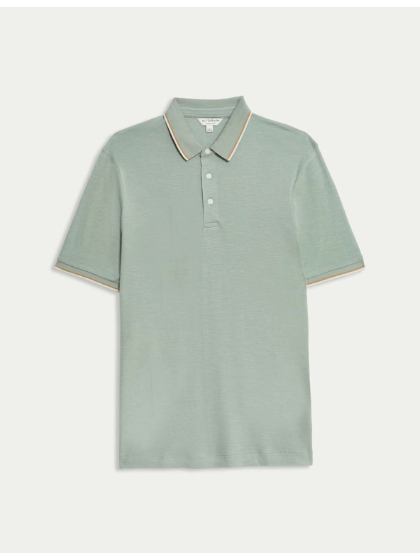 Marks & Spencer Polokošeľa zo zmesi ľanu Marks & Spencer zelená