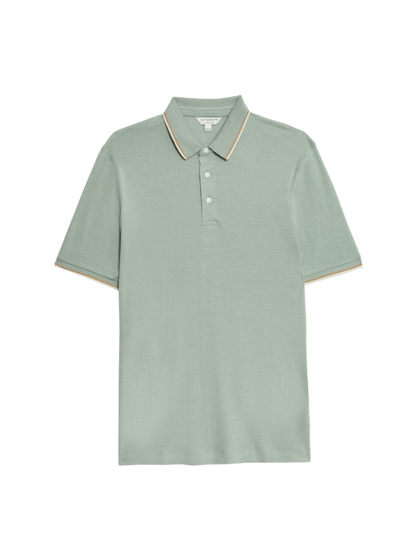 Marks & Spencer Polokošeľa zo zmesi ľanu Marks & Spencer zelená