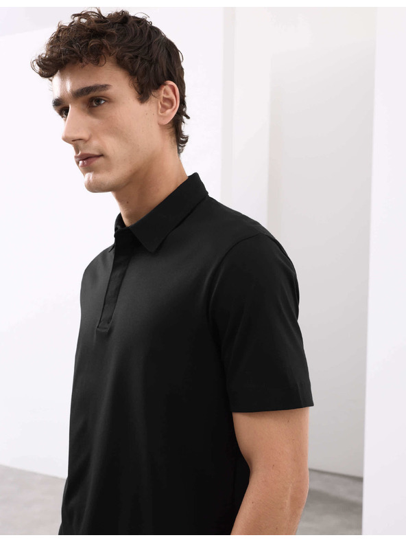 Marks & Spencer Polokošeľa z čistej bavlny Supima® Marks & Spencer čierna