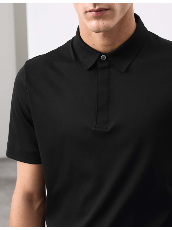 Marks & Spencer Polokošeľa z čistej bavlny Supima® Marks & Spencer čierna