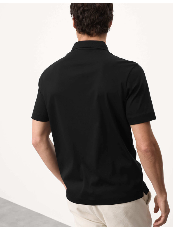 Marks & Spencer Polokošeľa z čistej bavlny Supima® Marks & Spencer čierna