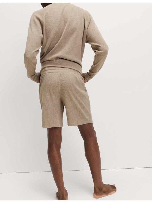Marks & Spencer Domáce šortky z čistej bavlny s vafľovou textúrou Marks & Spencer béžová