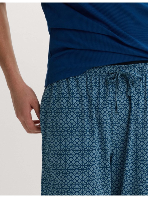 Marks & Spencer Set pyžamového topánku s geometrickou potlačou a vysokým podielom bavlny Marks & Spencer modrá