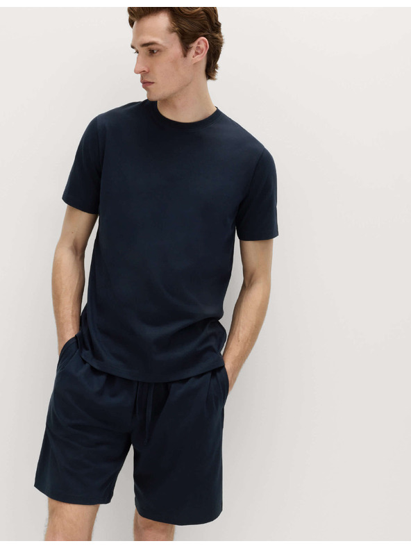 Marks & Spencer Pyžamová súprava z čistej bavlny Marks & Spencer námornícka modrá